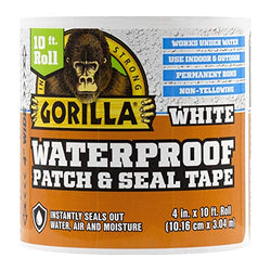Gorilla Waterproof Patch & Seal Tape 4" x 10' White