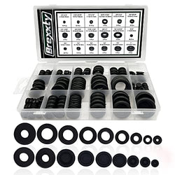 Brexxty 125 Pcs Rubber Grommets for Wiring?18 Different Sizes? Includes Automotive Grommet Rubber & Wire Rubber Grommet Kit
