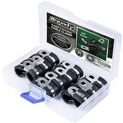 20 PCS 1/2" Cable Clamps - 304 Stainless Steel Wire Clamps with EPDM Rubber Edges