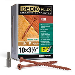Deck Plus 48435 Wood Screws, Red