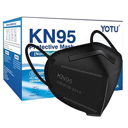 YOTU KN95 Face Black Masks