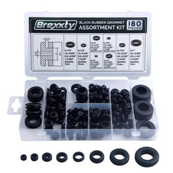 Brexxty 180 Pcs Rubber Grommets Kit in 8 Sizes ? Drill Hole