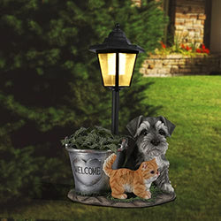 Funny Dog and Cat Garden Decor Housewarming Gifts Lights for Patio Yard
