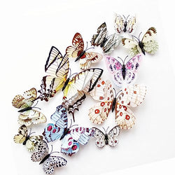 OPSEAM Butterfly Wall Decor 24/48 PCS, 3D Butterflies Stickers for Party Decorations with Magnets