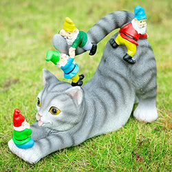 Cat Garden Gnome Statues Yard Art