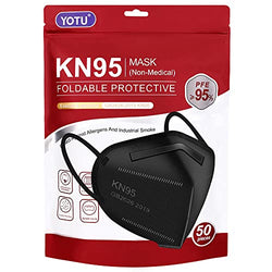 YOTU KN95 Face Black Masks