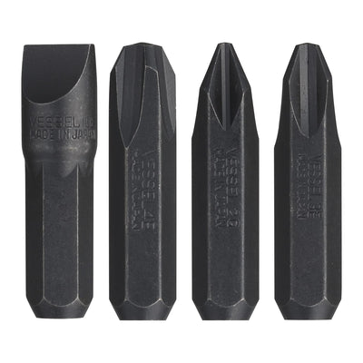 Vessel INSERT BIT 5/16" Hex, 4PC. Set for Manual Impact Driver
