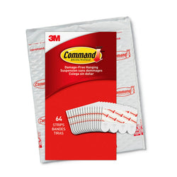 Command Small Refill Adhesive Strips, Damage Free Hanging Wall Adhesive Strips for Small Wall Hooks, 64 White Command Strips